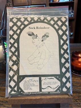 Sock Reindeer Sewing Pattern Quilting Bee Vintage